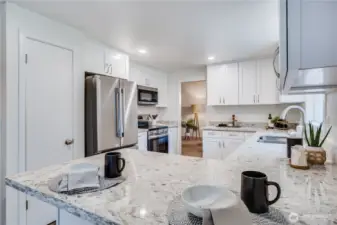 Imagine whipping up favorite dishes in this inviting space!