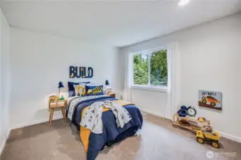 Shown here is the fourth bedroom of the home, clean and move-in ready!