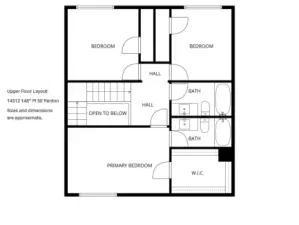 The upper level of the home