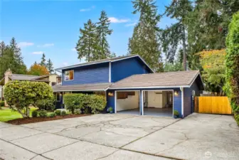 A great feature of the home is the extra sized, level parking area that holds 6+ cars!