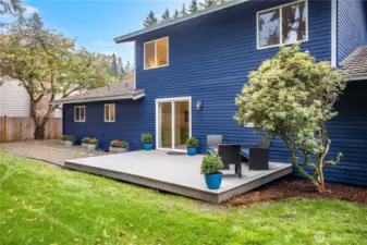 The new deck is an ideal spot to relax at the end of a long day, or to host a BBQ during warm summer months.