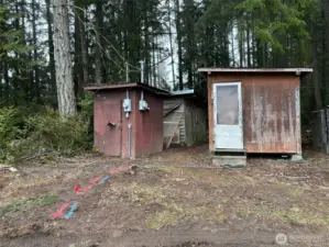 Sheds and shop.
