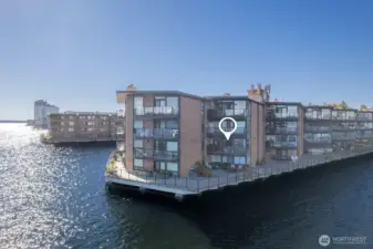 214 is end unit right above the water.