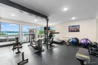 Workout room with a view.