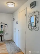 Entry way with coat closet