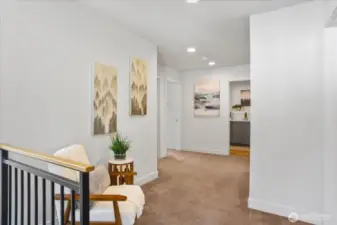 Landing at the top of the stairs