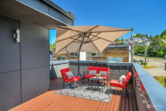 Awesome roof top deck for lounging or entertaining