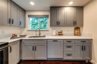 Newly Remodeled Kitchen with Corian Countertops