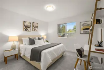 Wake up to natural light pouring through the windows and end the day in the perfect cozy retreat. Whether it’s a guest room, home office, or your haven, this space is ready for your touch.