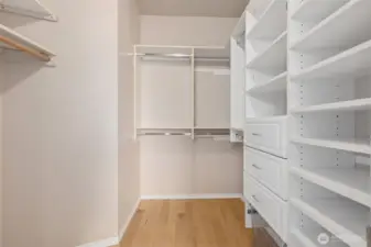 Primary bedroom/bath walk-in closet.