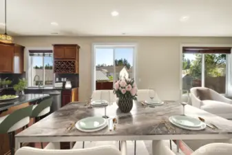 Eating area just off the kitchen (virtually staged)