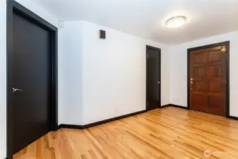 Front door and door to closet and master bedroom