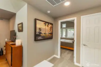 Entrance to the 2nd bedroom with bath.