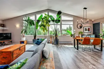 View of the living room big windows