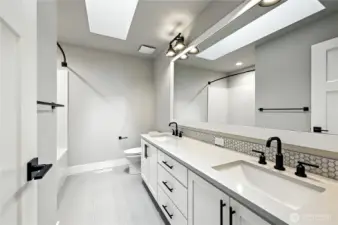 Hall Bathroom  photo of  completed home on another lot.