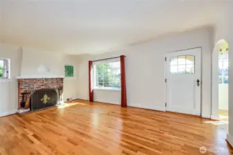 Enter into the spacious light filled living room.