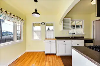 Dining area next to the kitchen for convenient dining.