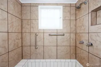 Walk-in shower.