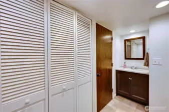 Newer furnace is located downstairs along with the electric water heater and brand new washer and dryer.