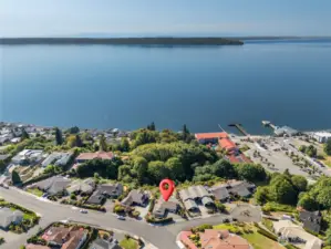 Perched above Redondo!! There's a walkway through the community, down a pathway through the trees to the boardwalk.