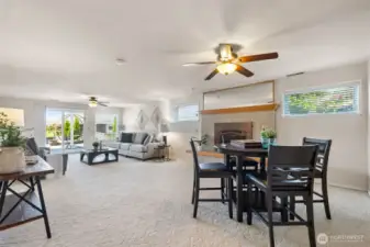 Welcome to the lower level -- that is bright & open with great daylight thanks to all the windows!