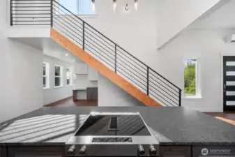 High-end downdraft electric stove