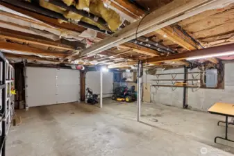 Two car attached garage