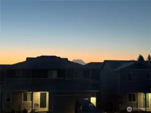 Peek-a-boo Mt. Rainier at Sunrise!