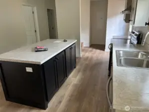 Kitchen with island.