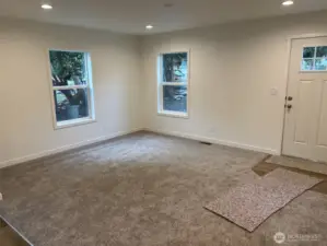 Front entry and living room.