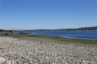 Hood Canal Bridge in the distance.