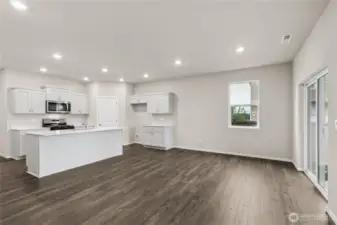 Generous sized dining room.