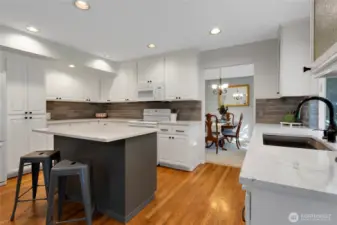 Kitchen with hardwood floors