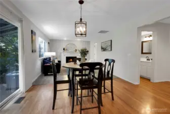Eating space off kitchen