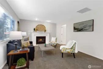Family room off kitchen and the back of the house.