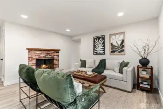View of one of two fireplaces!