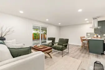 View of eating space off of kitchen from Family Room!