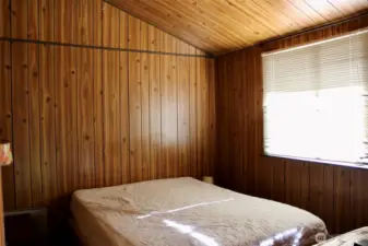 Bedroom with views of the lake every morning.