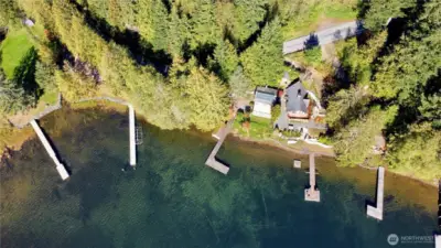 Aerial view of the property.