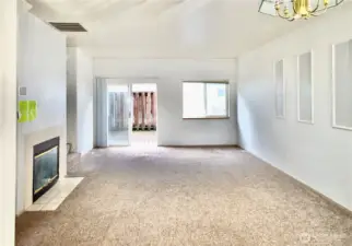 Living Area Looking Towards Back of House & Deck - Main Level