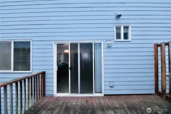 Back Deck from Living Area - Main Level