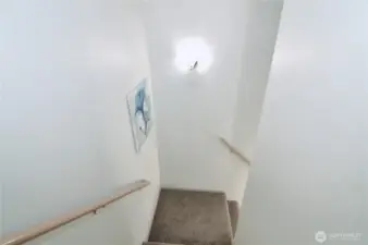 Stairway to 2 Car Garage - Lower Level