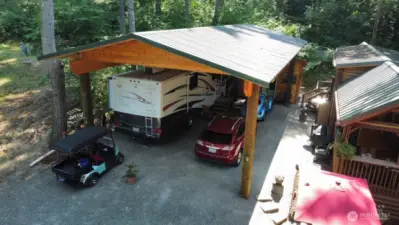 COVER IS LARGER ENOUGH TO PARK 2 CARS UNDER THE COVER