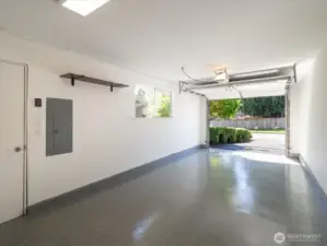 Resurfaced garage with generous space for storage, projects, or parking. Image from earlier listing in Sep 2025.