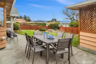Private backyard patio