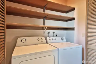 Utility with shelves