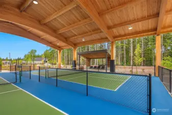 Covered pickleball courts