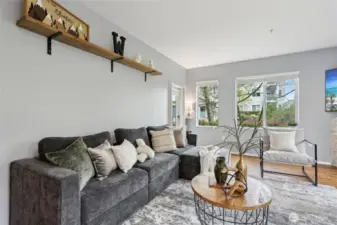 Open and spacious living plus dining space with easy access to back patio