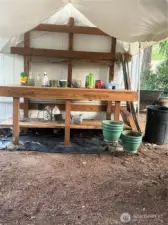Back yard planting station