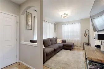 entry to dining room-sellers are using as living room